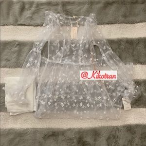 For love & lemons Claudia midi ruffle tulle dress